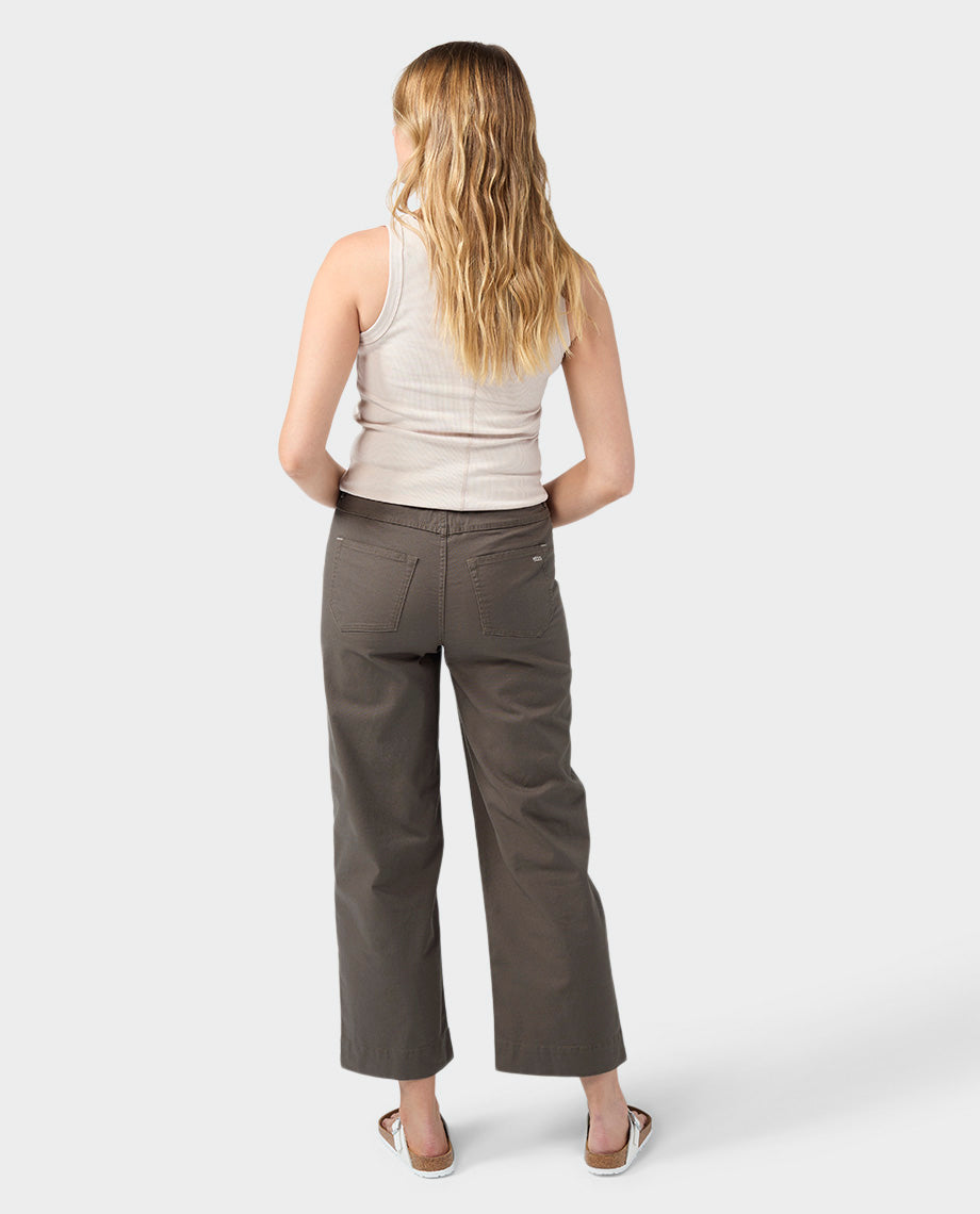 Women's Rivet Wide Leg Canvas Pant - Image 11