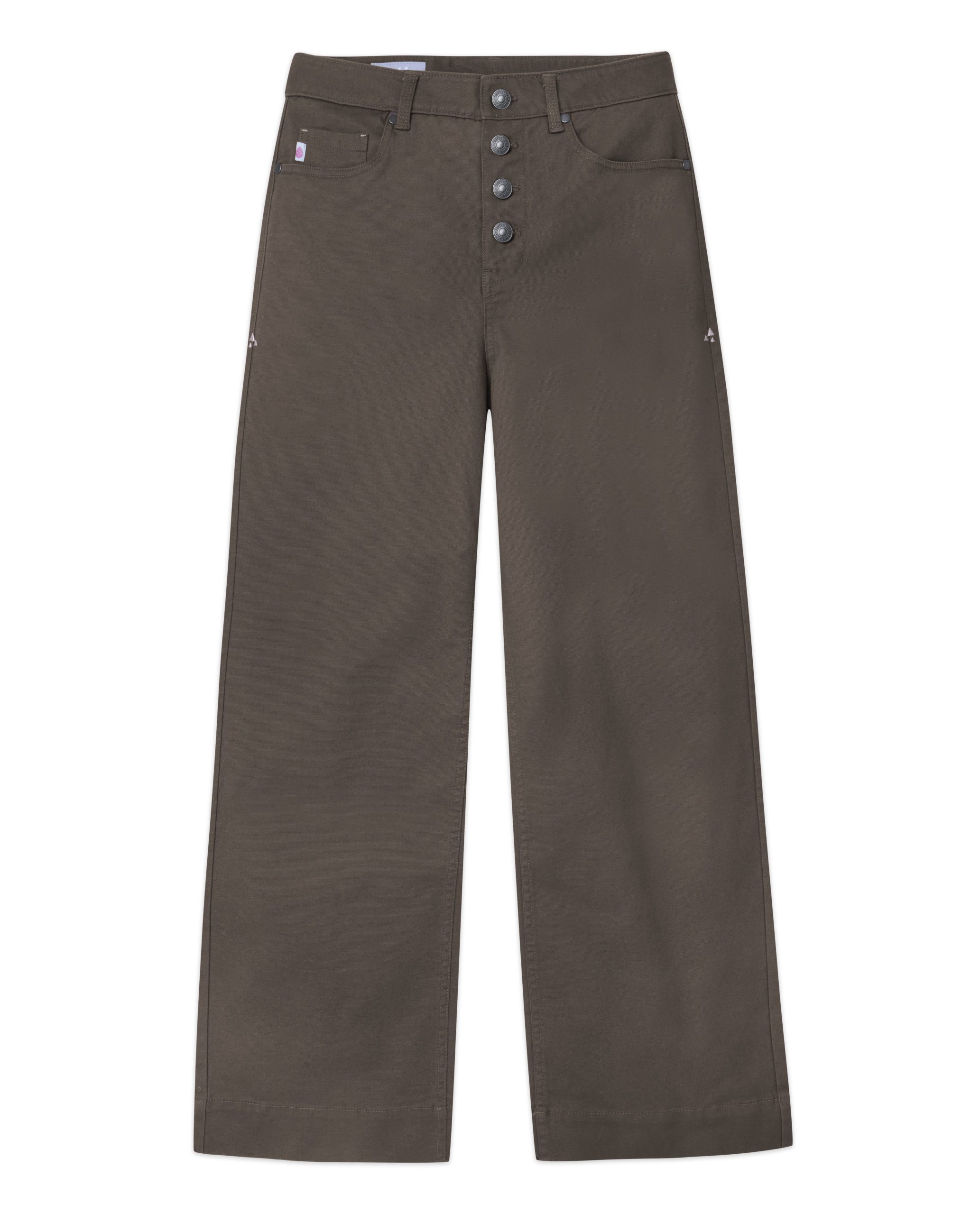 Women's Rivet Wide Leg Canvas Pant - Image 7