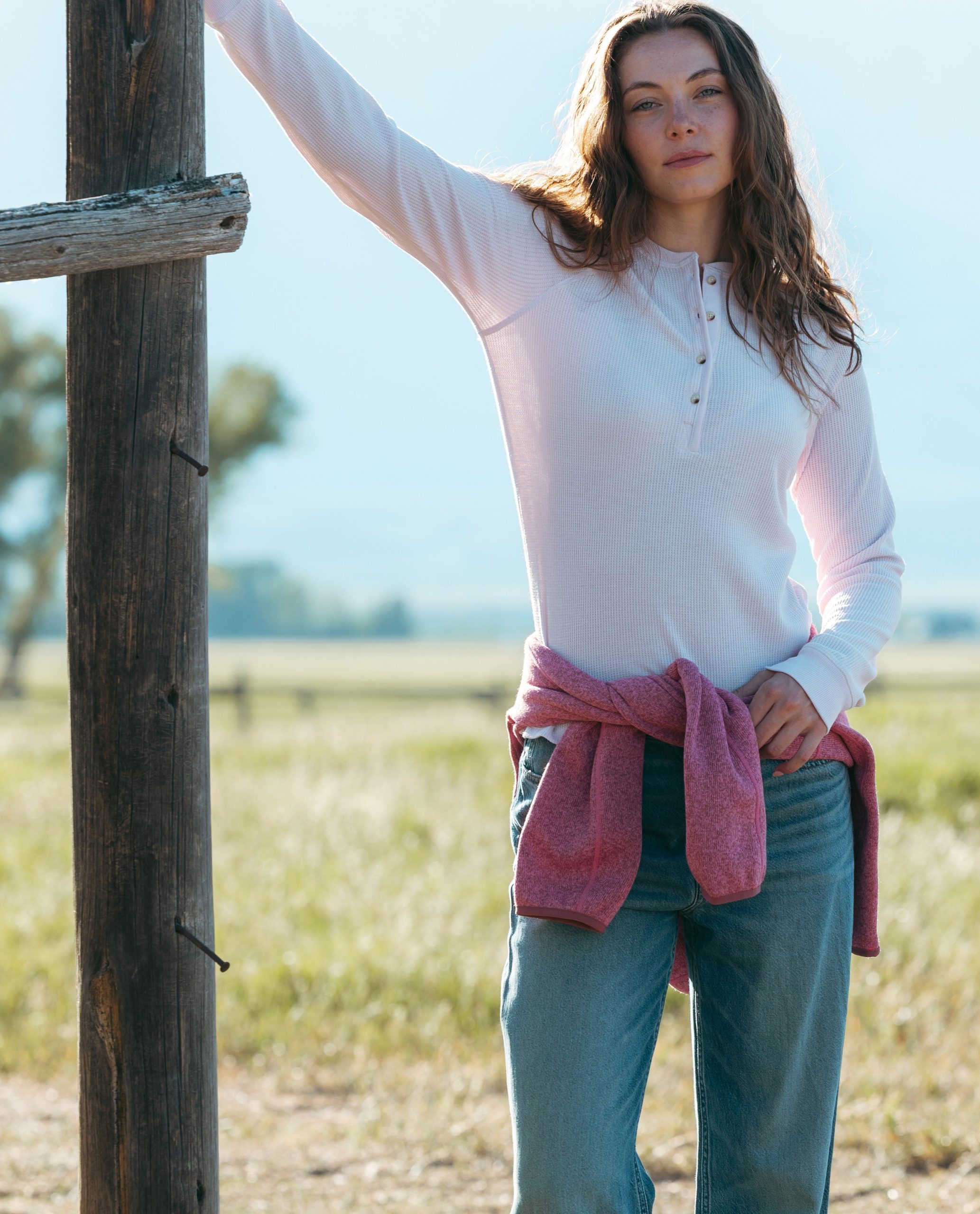 Women's Wister Waffle Henley - Image 5