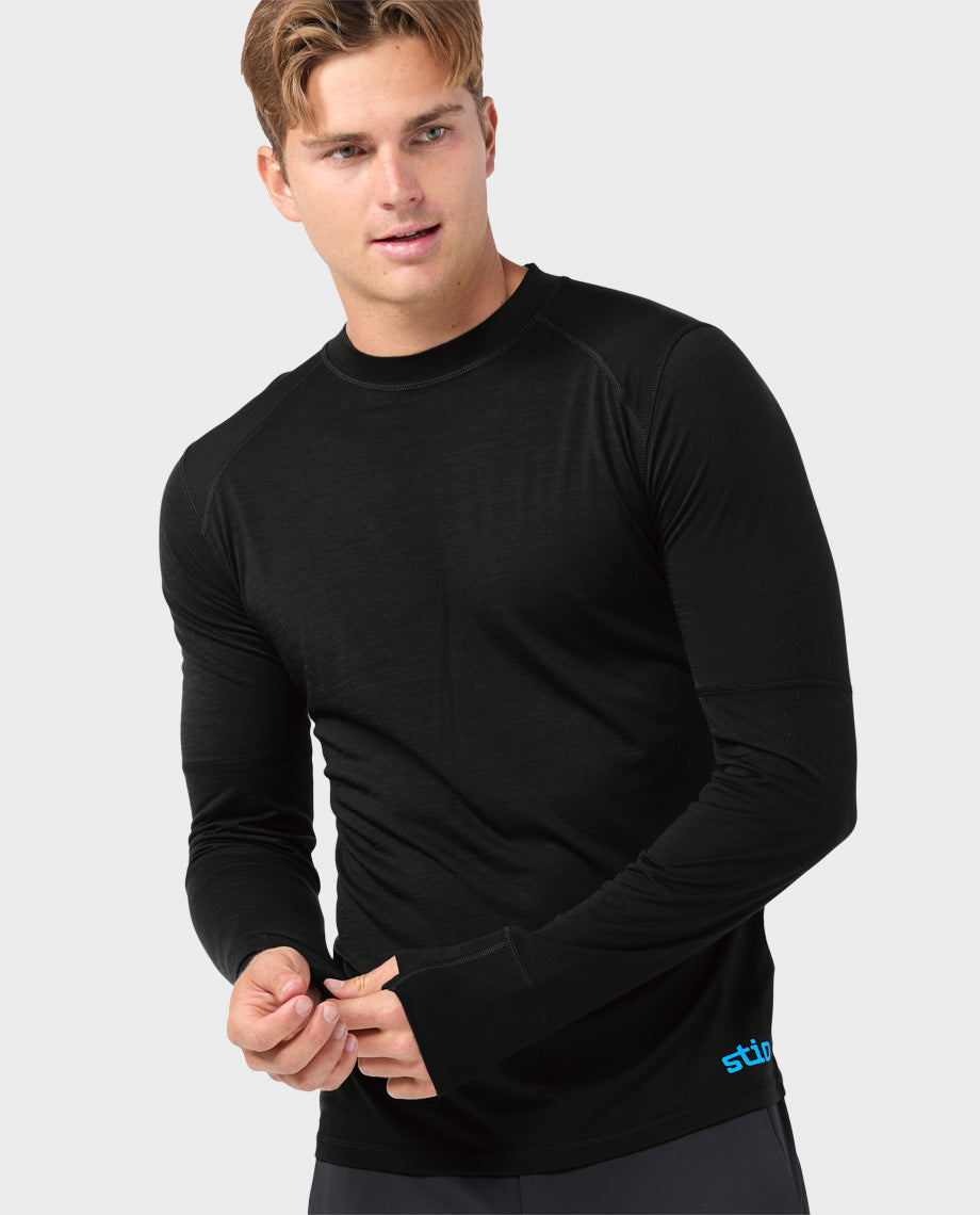 Men's Basis PeakWool Lightweight Crew LS - Image 4
