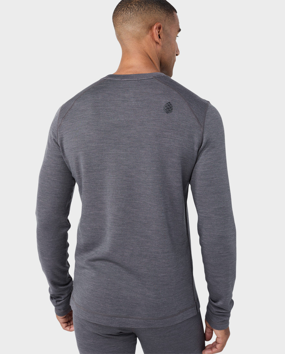 Men's Basis PeakWool Midweight Crew LS - Image 4