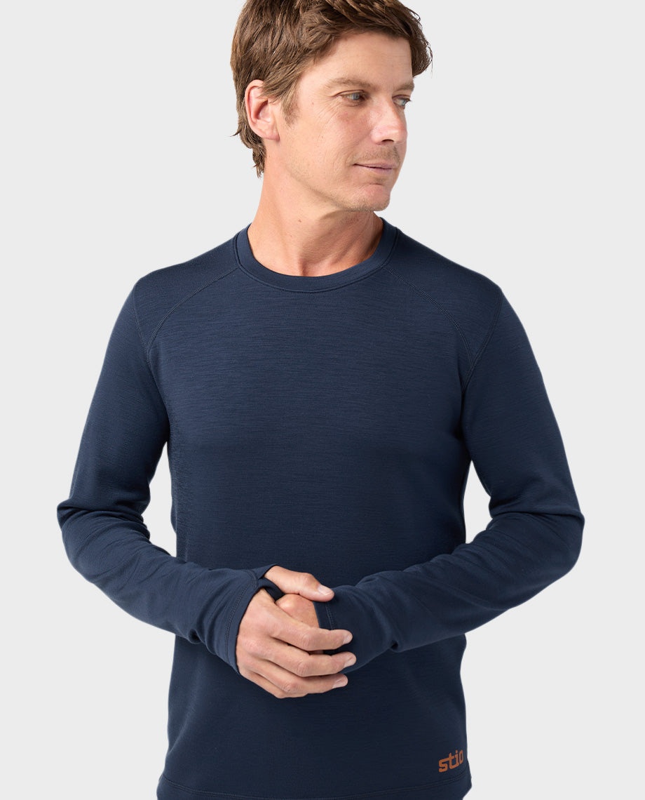 Men's Basis PeakWool Midweight Crew LS - Image 11