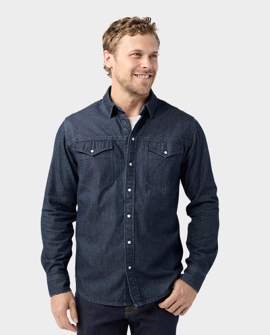 Men's Slipstone Japanese Denim Shirt - Image 14