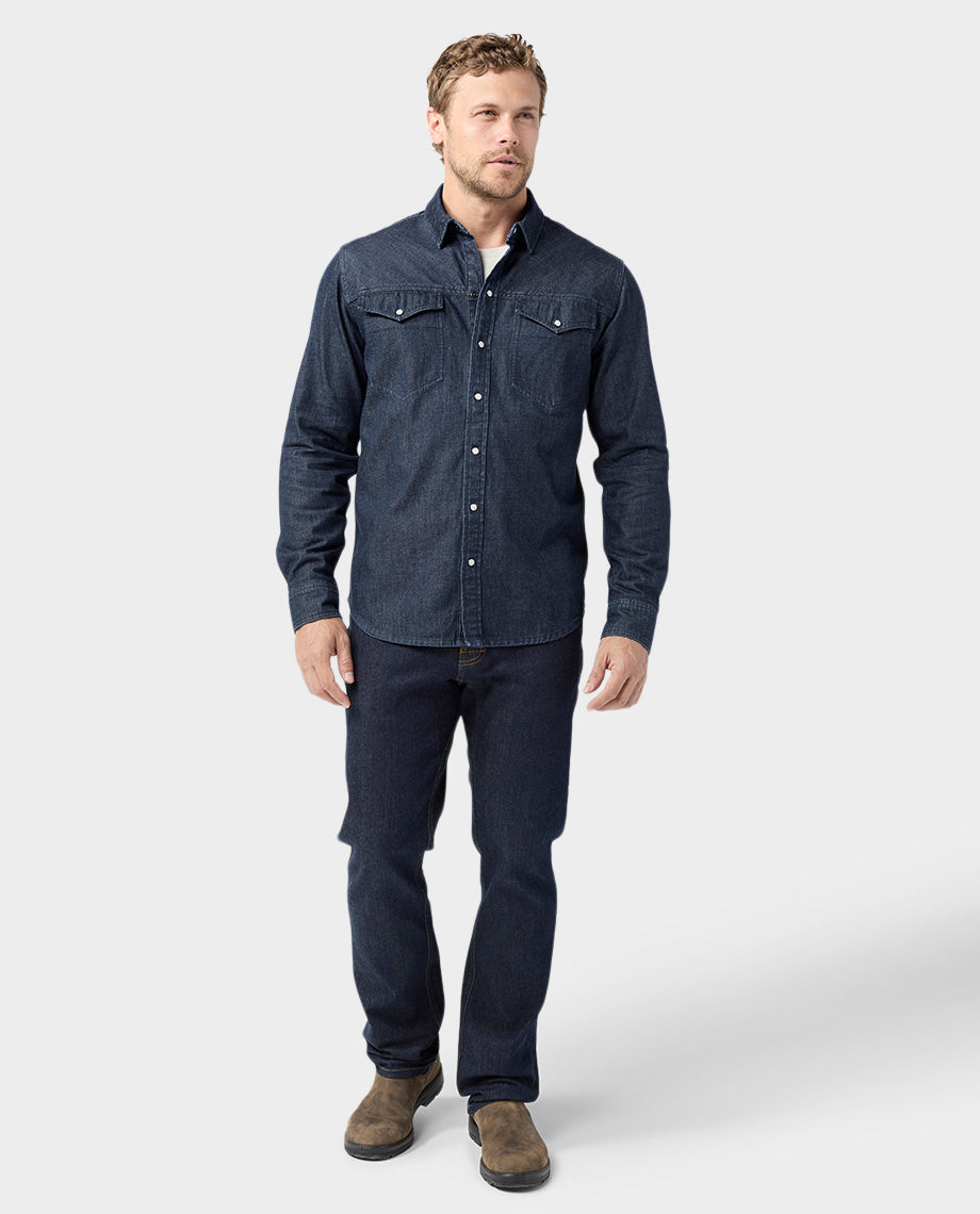 Men's Slipstone Japanese Denim Shirt - Image 15